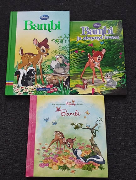 Uudet Disney Bambi kirjat 3 kpl