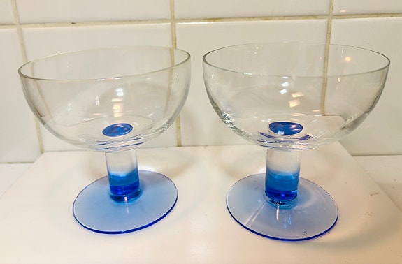 Iittala Mondo jälkiruokamalja sininen Kerttu Nurminen 2 kpl