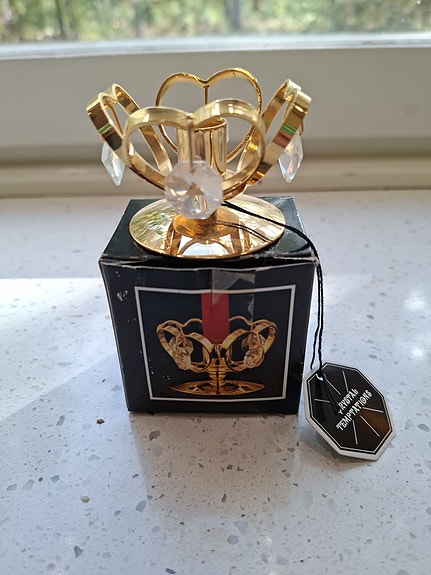 Kynttilänjalka 24K kullattu Swarovski-kristalleilla