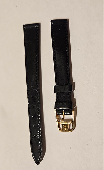 12,4 mm kellolle Alkuperäinen YSL musta nahkaranneke