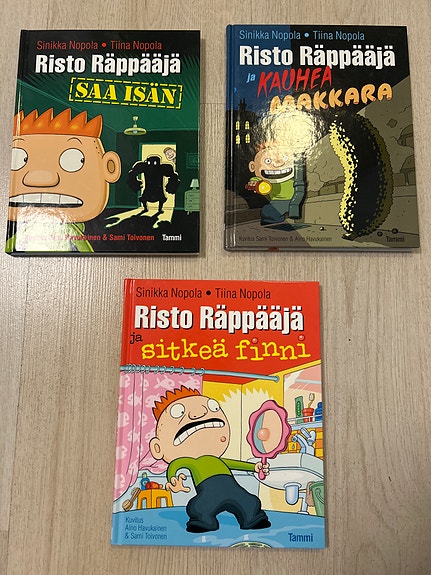 Risto Räppääjä -kirjat 3 kpl