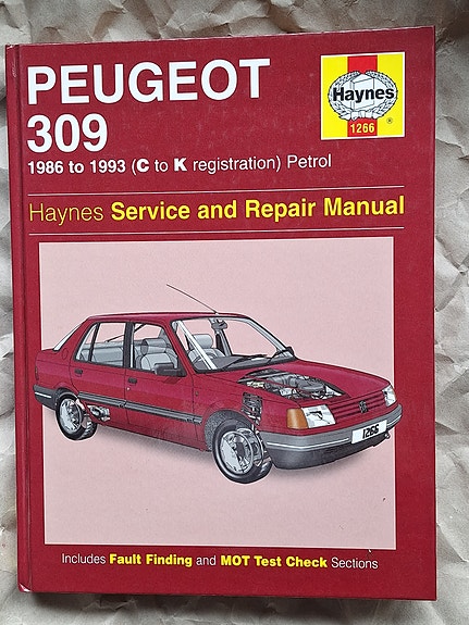 Peugeot 309 1986 - 1993 Service and Repair Manual englanninkielinen