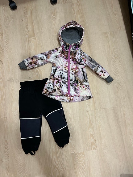 Softshell takki ja housut koko 80