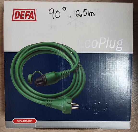 DEFA 2.5M 90-kulma verkkojohto