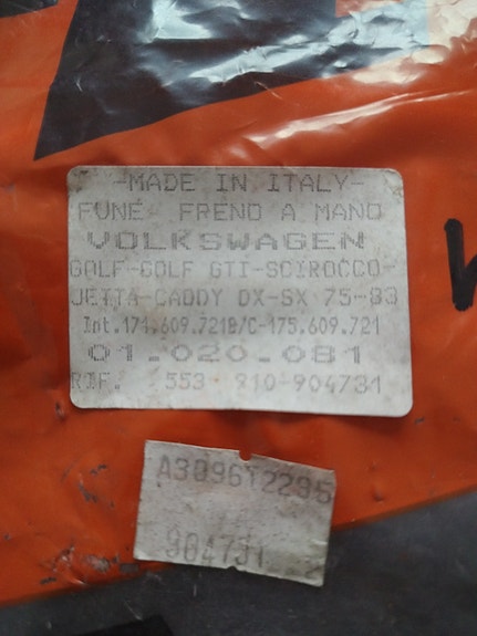 Volkswagen käsijarruvaijeri