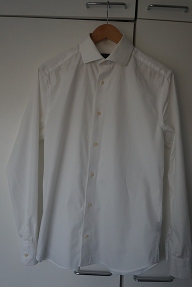 Riley valkoinen slim fit kauluspaita