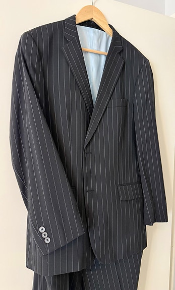 Upea Vintage Turo Taylor "Oliver" – Klassinen liituraitapuku (C50)