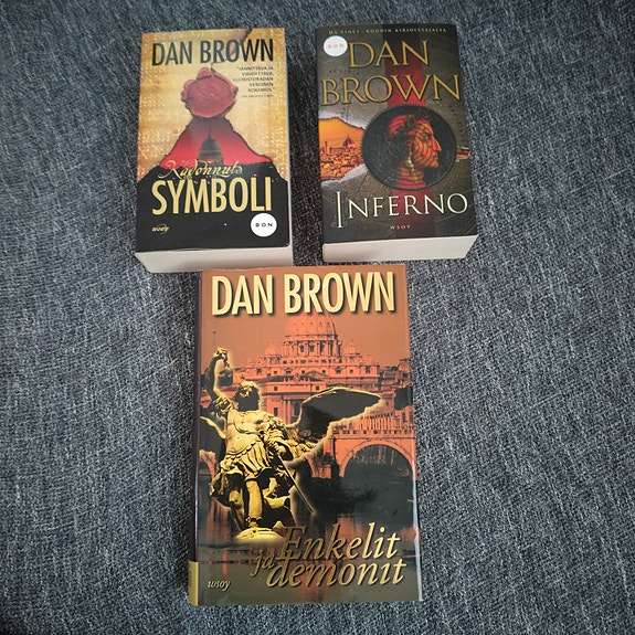 Dan Brown romaanit; Kadonnut symboli, Inferno ja Enkelit ja demonit