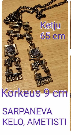 SARPANEVAN KELO-SARJAN iso RIIPUS, AMETISTI -kivi, pronssi