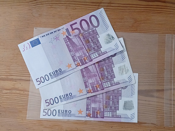 500€ Seteleitä , viisisataa euroa.