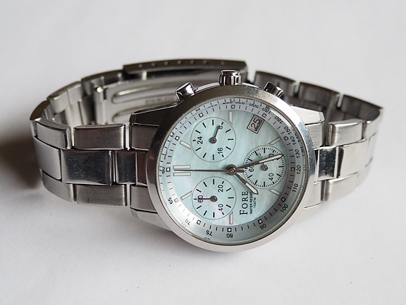 Fore Chronograph,naistenkello uudella paristolla.