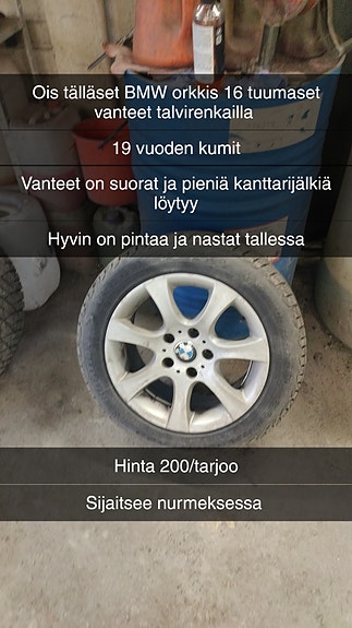 myydään BMW orkkis 16 tuumaset vanteet