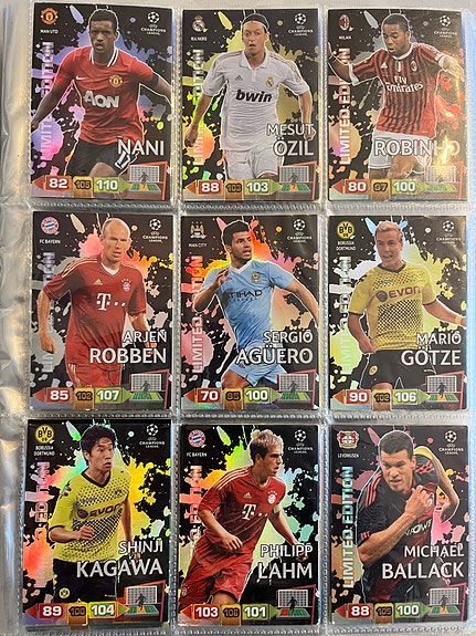Panini Adrenalyn XL jalkapallokortit kokoelma