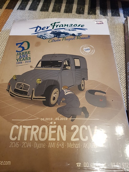 Citroen 2 cv  tuoteluettelo, kataloogi.
