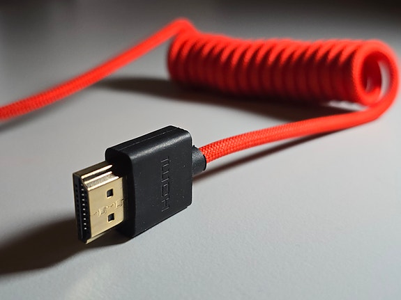 HDMI - Mini HDMI coiled kaapeli