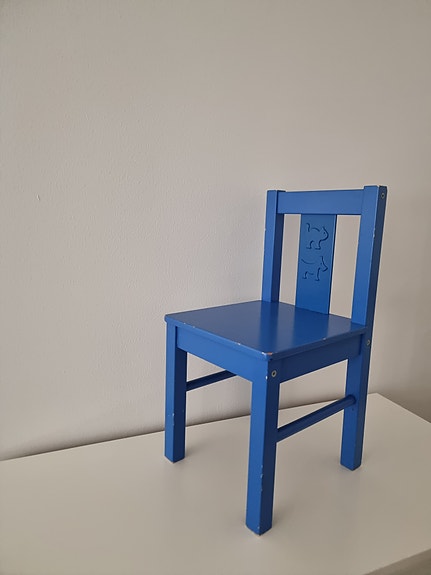 IKEA lasten tuoli sininen