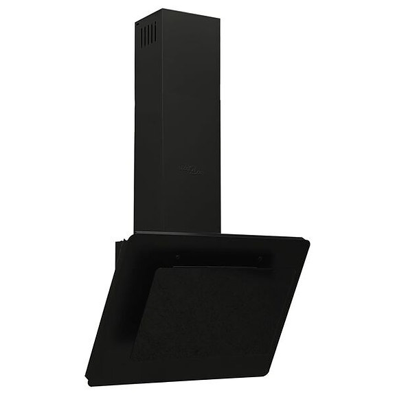 vidaXL Liesituuletin 60 cm ruostumaton teräs ja karkaistu lasi musta(sku51662
