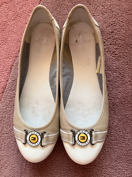 Tommy Hilfiger ballerinat koko 41 beige-valkoinen