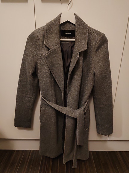 Harmaa villakangastakki Vero Moda XS