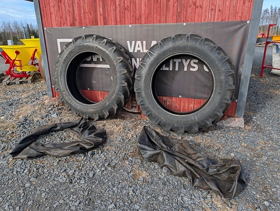 Alliance 16.9x38 traktorin renkaat - 12PR - hyväkuntoiset, sisärenkailla
