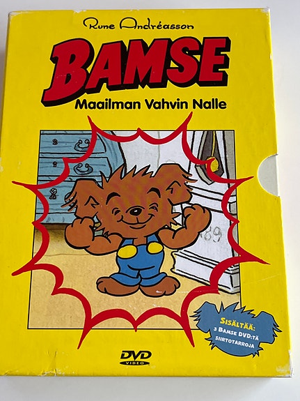 Bamse Maailman vahvin Nalle. 3 DVD. Voidaan postittaa