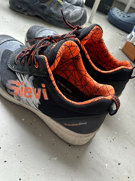 Turva kengät,Sievi Racer TR S2 työkengät koko 44 musta-oranssi