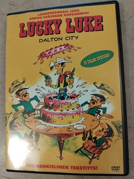 Lucky Luke Dalton City DVD ruotsinkielinen puhuttu suomenkielinen tekstitys