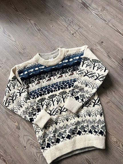 valkoinen villapaita xs