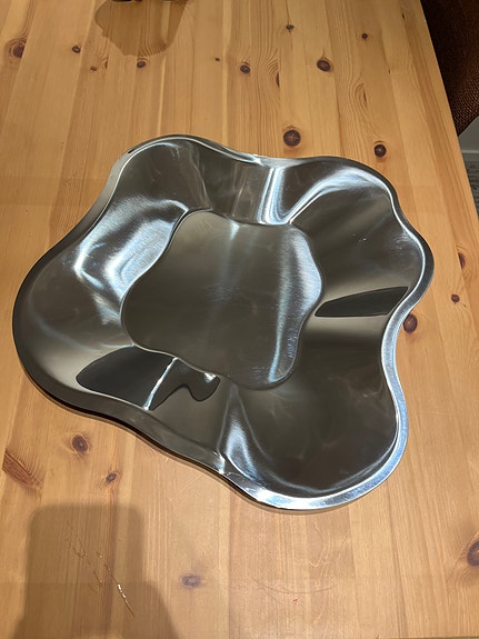 Iittala Alvar Aalto teräsvati tarjoiluastia