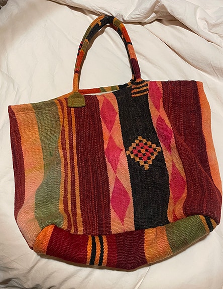 Uusi Kelim shopper laukku, lampaan villaa
