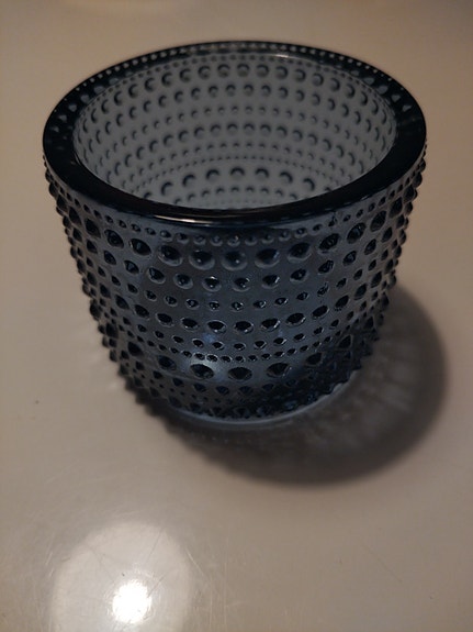 Iittala, sininen kastehelmi tuikkukippo