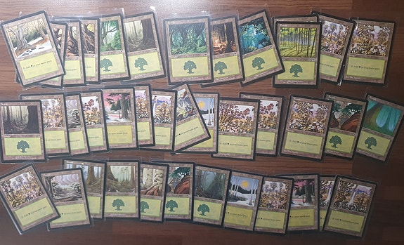 Magic the Gathering 216 vanhaa land korttia