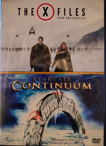X- files ja Stargate dvd
