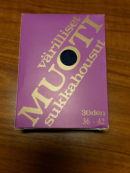 Vanhat käyttämättömät siniset sukkahousut 36-42