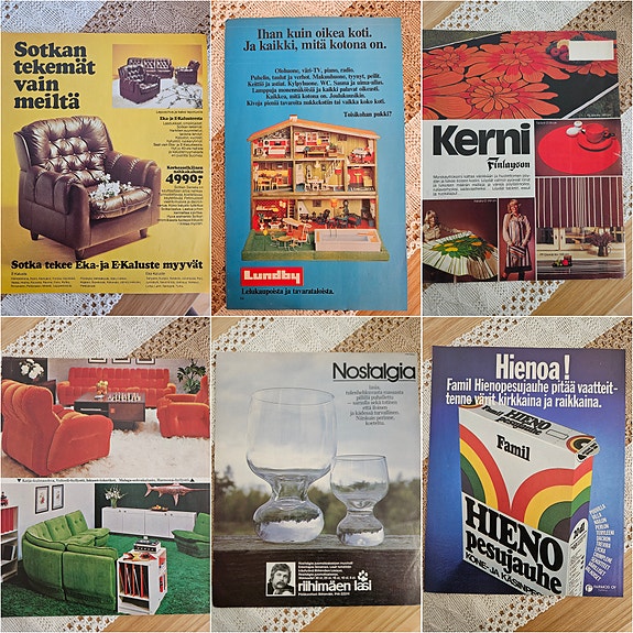 Vintage 70-luku mainos juliste keräily sisustus