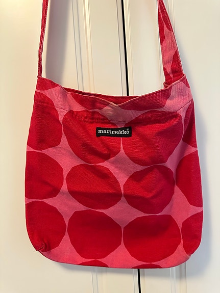 Marimekko kangaslaukku naiset punainen