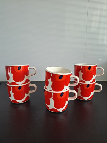 Marimekko Oiva unikko kahvikupit
