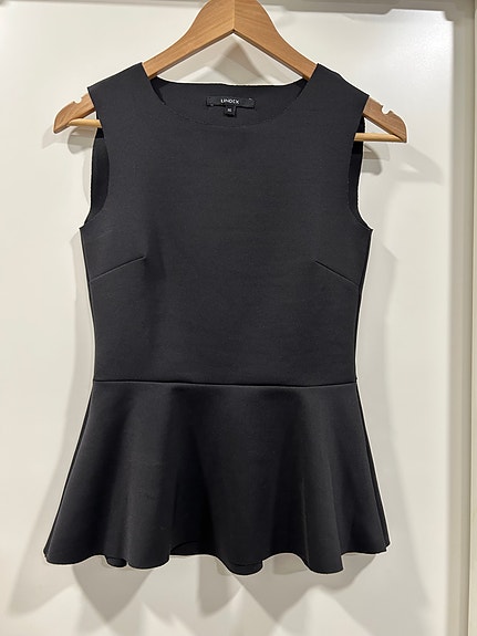 Lindex uudenveroinen musta peplum-toppi XS