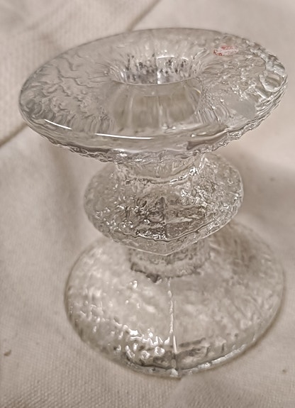 Iittala lasinen kynttilänjalka kirkas