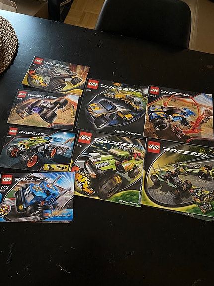 Lego Racers Ohjekirjat 8kpl