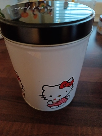 Säilytyspurkki Hello Kitty -kuviolla valkoinen