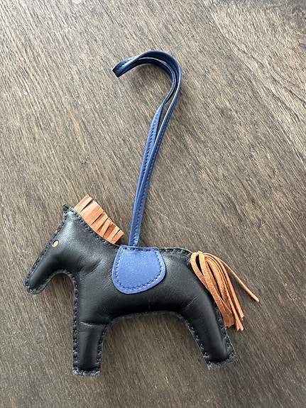 Hermes rodeo leather bag charm