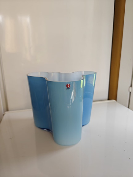 Iittala Aalto maljakko siniturkoosi iso 160mm