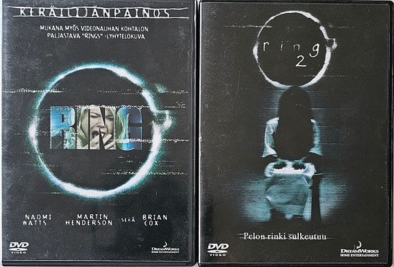 Ring ja Ring 2 DVD-elokuvat