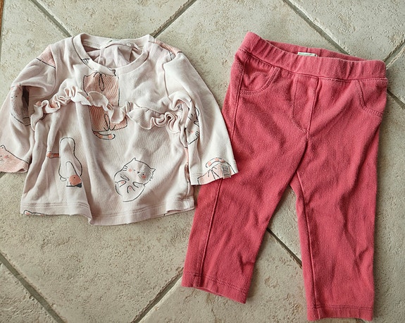 Benetton paita ja housut 68cm