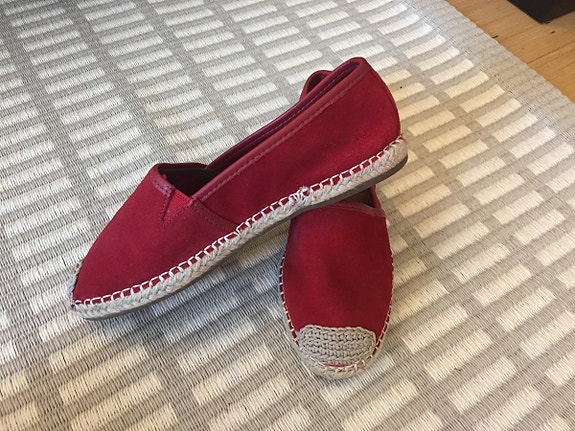 Global punaiset nahka espadrillot 36