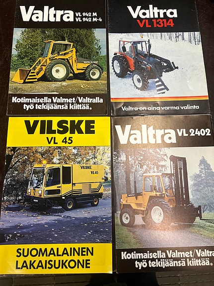 Valtra ja Vilske traktori- ja työkone-esitteet