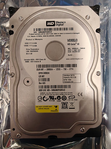 Western Digital WD800JD (Caviar SE 80GB 8MB)