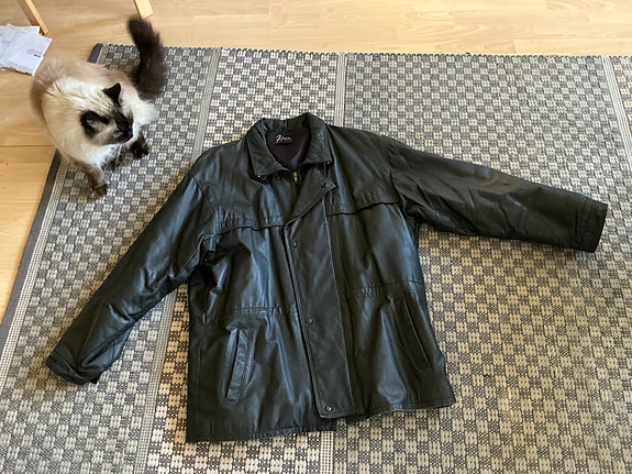 Miesten retro vintage nahkatakki xxl, 56, Halonen malli style, edullisesti