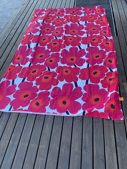 Unikko kuosin verho/ pöytäliina